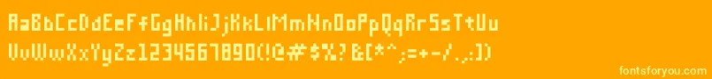 Mousetrap Font – Yellow Fonts on Orange Background