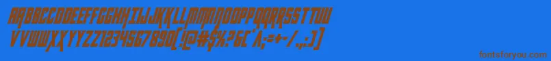 Kondorcondital Font – Brown Fonts on Blue Background