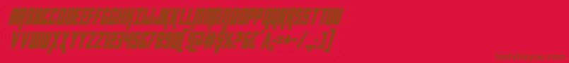 Kondorcondital-Schriftart – Braune Schriften auf rotem Hintergrund