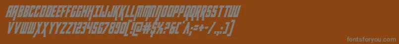 フォントKondorcondital – 茶色の背景に灰色の文字