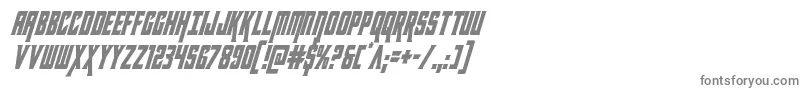 フォントKondorcondital – 白い背景に灰色の文字