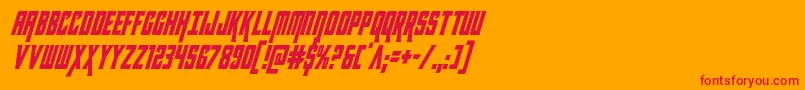 フォントKondorcondital – オレンジの背景に赤い文字