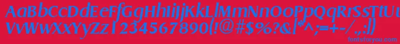 GriffonBoldItalic Font – Blue Fonts on Red Background