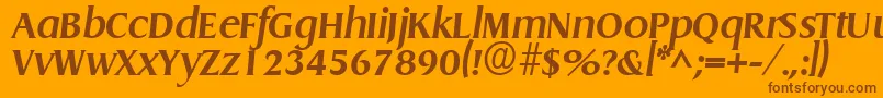 GriffonBoldItalic Font – Brown Fonts on Orange Background