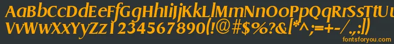 GriffonBoldItalic Font – Orange Fonts on Black Background