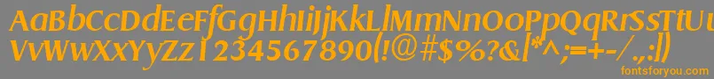 GriffonBoldItalic Font – Orange Fonts on Gray Background