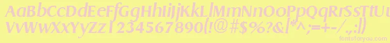 GriffonBoldItalic Font – Pink Fonts on Yellow Background