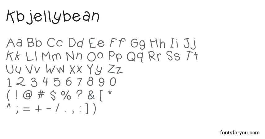 A fonte Kbjellybean – alfabeto, números, caracteres especiais