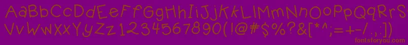 Kbjellybean Font – Brown Fonts on Purple Background