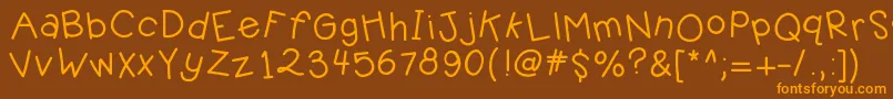 Kbjellybean Font – Orange Fonts on Brown Background