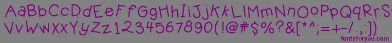 Kbjellybean Font – Purple Fonts on Gray Background