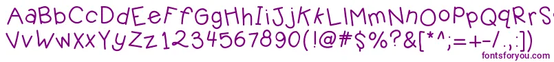 Kbjellybean Font – Purple Fonts on White Background