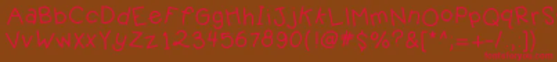 Kbjellybean Font – Red Fonts on Brown Background