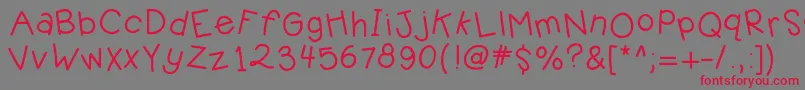 Kbjellybean Font – Red Fonts on Gray Background