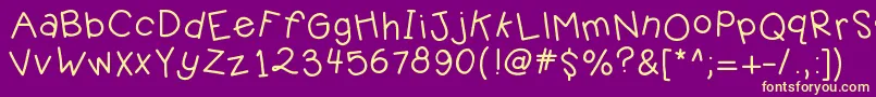 Police Kbjellybean – polices jaunes sur fond violet