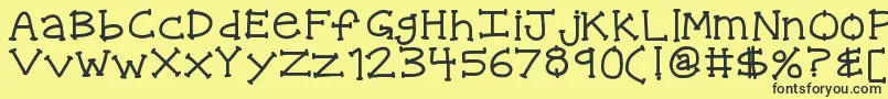 Kbquipstersfool Font – Black Fonts on Yellow Background