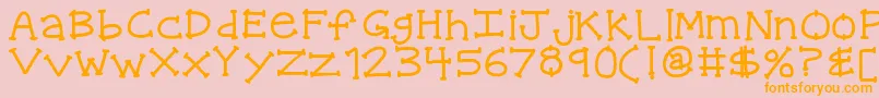 Kbquipstersfool Font – Orange Fonts on Pink Background