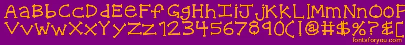 Kbquipstersfool Font – Orange Fonts on Purple Background