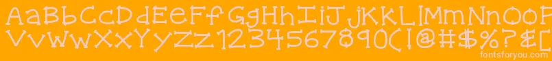 Kbquipstersfool Font – Pink Fonts on Orange Background