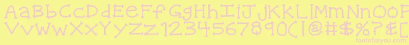 Kbquipstersfool Font – Pink Fonts on Yellow Background