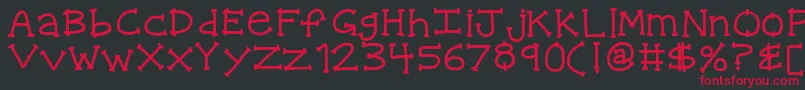 Kbquipstersfool Font – Red Fonts on Black Background