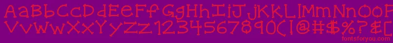 Kbquipstersfool Font – Red Fonts on Purple Background