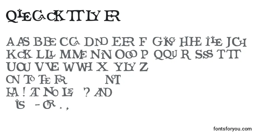Schriftart Qicktype – Alphabet, Zahlen, spezielle Symbole