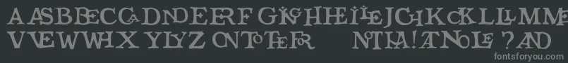 Qicktype Font – Gray Fonts on Black Background