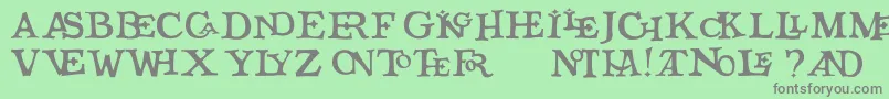 Qicktype Font – Gray Fonts on Green Background