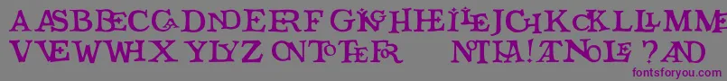 Qicktype-Schriftart – Violette Schriften auf grauem Hintergrund