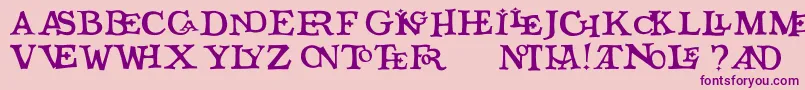 Weitere Informationen zur Qicktype-Schriftart Qicktype-Schriftart – Violette Schriften auf rosa Hintergrund
