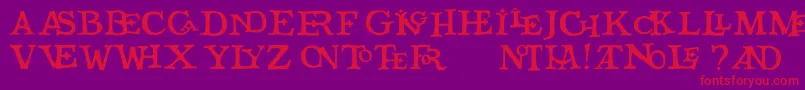 Qicktype Font – Red Fonts on Purple Background