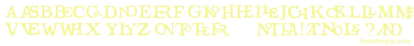 Qicktype Font – Yellow Fonts on White Background