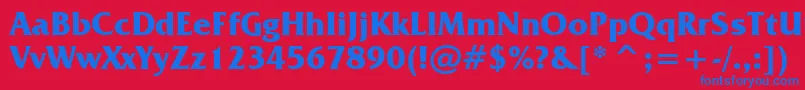 FrizQuadrataBoldBt Font – Blue Fonts on Red Background