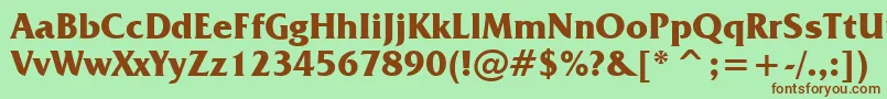 FrizQuadrataBoldBt Font – Brown Fonts on Green Background