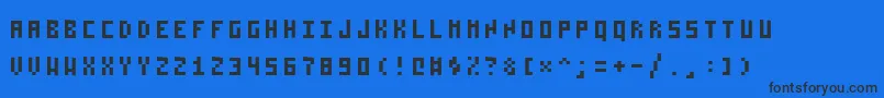 Шрифт Pixelzim3x5 – чёрные шрифты на синем фоне