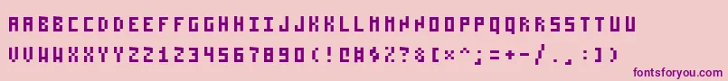 Pixelzim3x5 Font – Purple Fonts on Pink Background