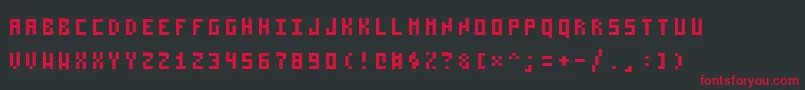 Pixelzim3x5 Font – Red Fonts on Black Background