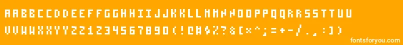 Pixelzim3x5 Font – White Fonts on Orange Background