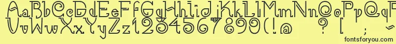 Nee Font – Black Fonts on Yellow Background