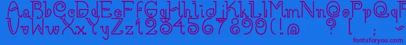 Nee Font – Purple Fonts on Blue Background