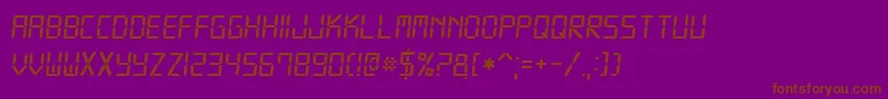 Digital7Italic Font – Brown Fonts on Purple Background