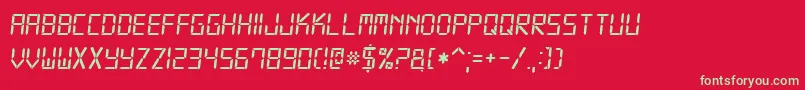 Digital7Italic Font – Green Fonts on Red Background