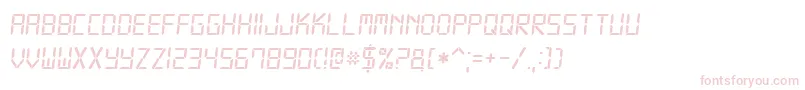 Digital7Italic Font – Pink Fonts on White Background