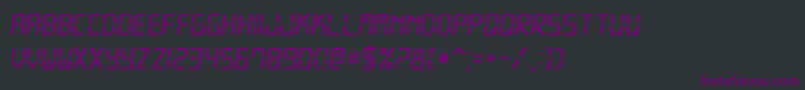 Digital7Italic Font – Purple Fonts on Black Background