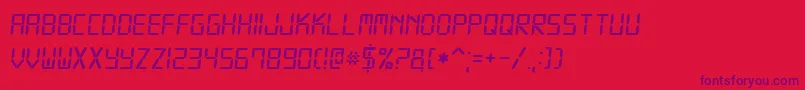 Digital7Italic Font – Purple Fonts on Red Background