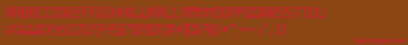 Digital7Italic Font – Red Fonts on Brown Background