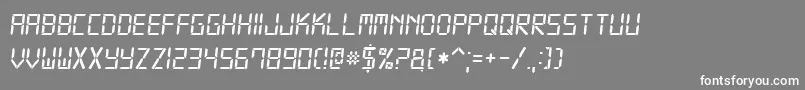 Digital7Italic Font – White Fonts on Gray Background
