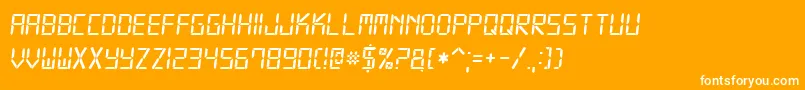 Digital7Italic Font – White Fonts on Orange Background