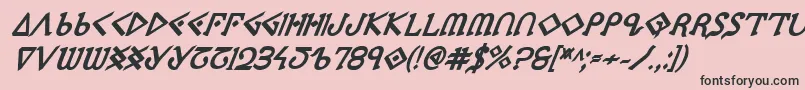 PresleyPressExtraboldItal Font – Black Fonts on Pink Background